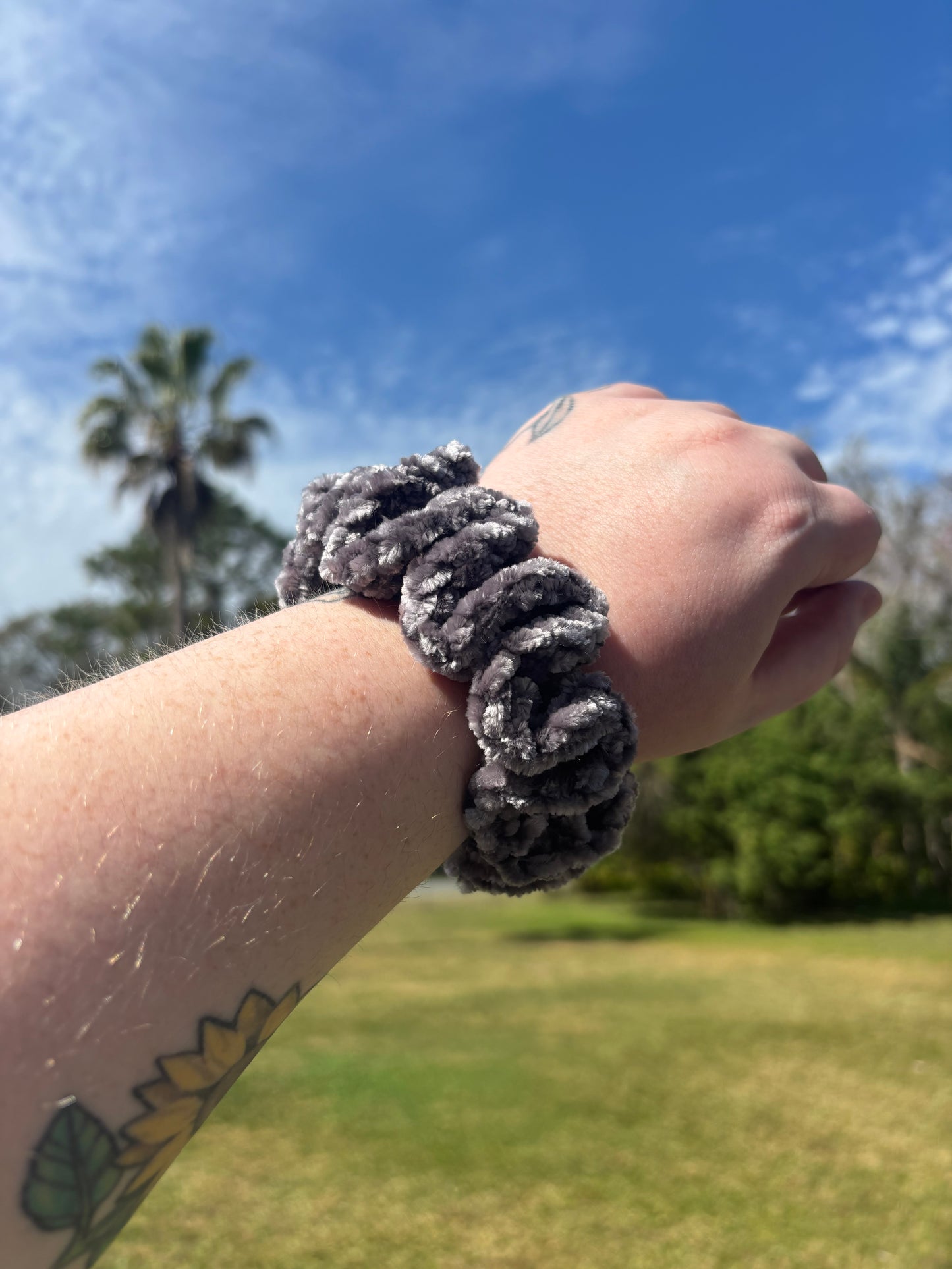 Grey Scrunchie