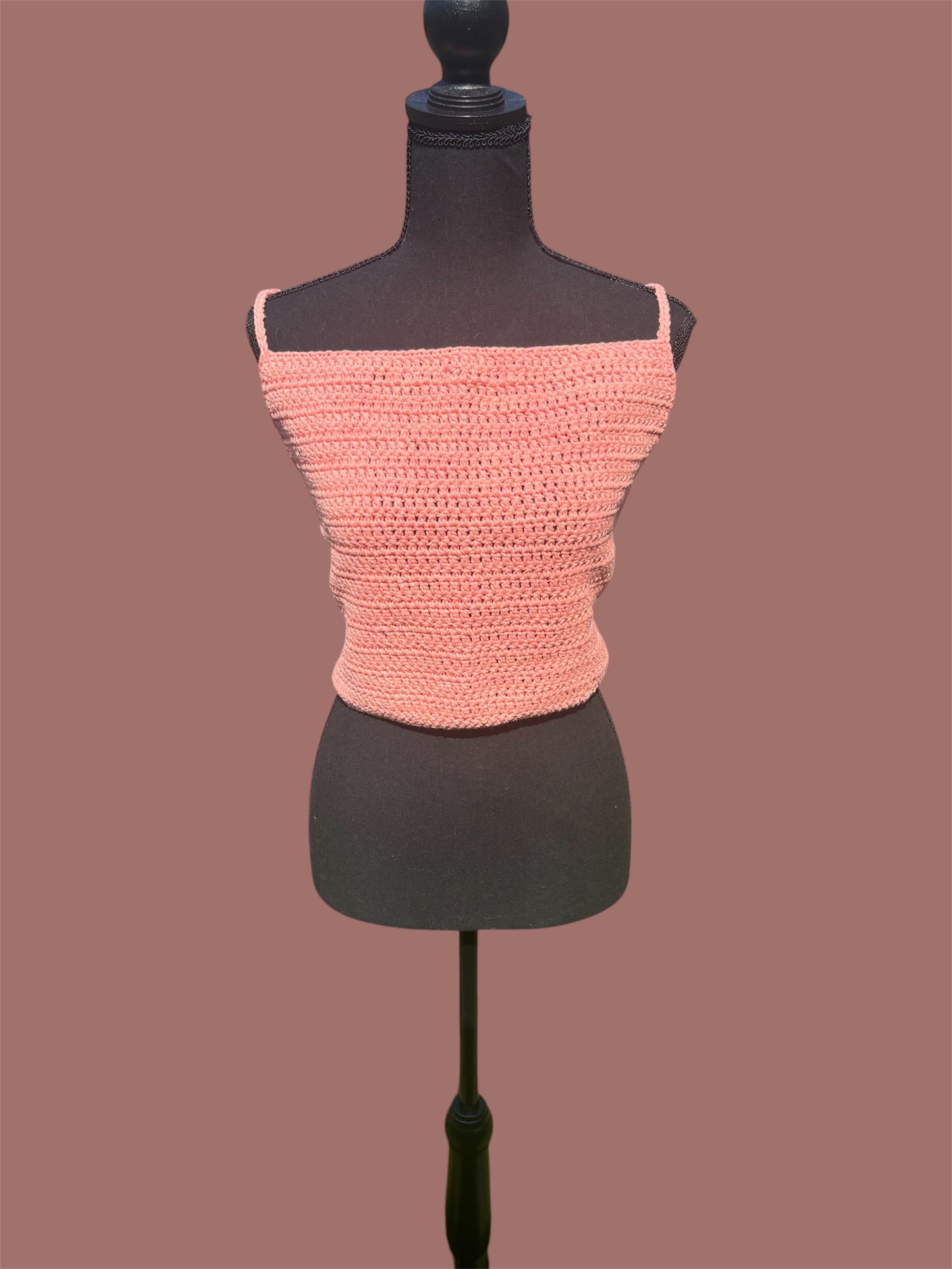 Coral Rose Solid Valerie Crop Top - XL
