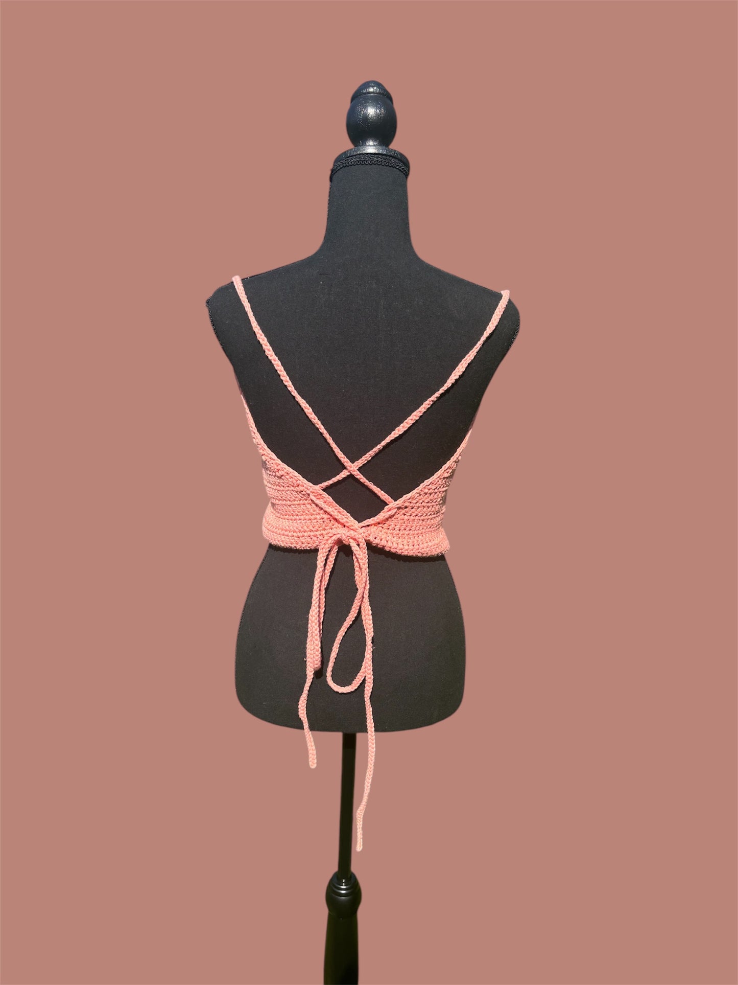 Coral Rose Solid Valerie Crop Top - XL
