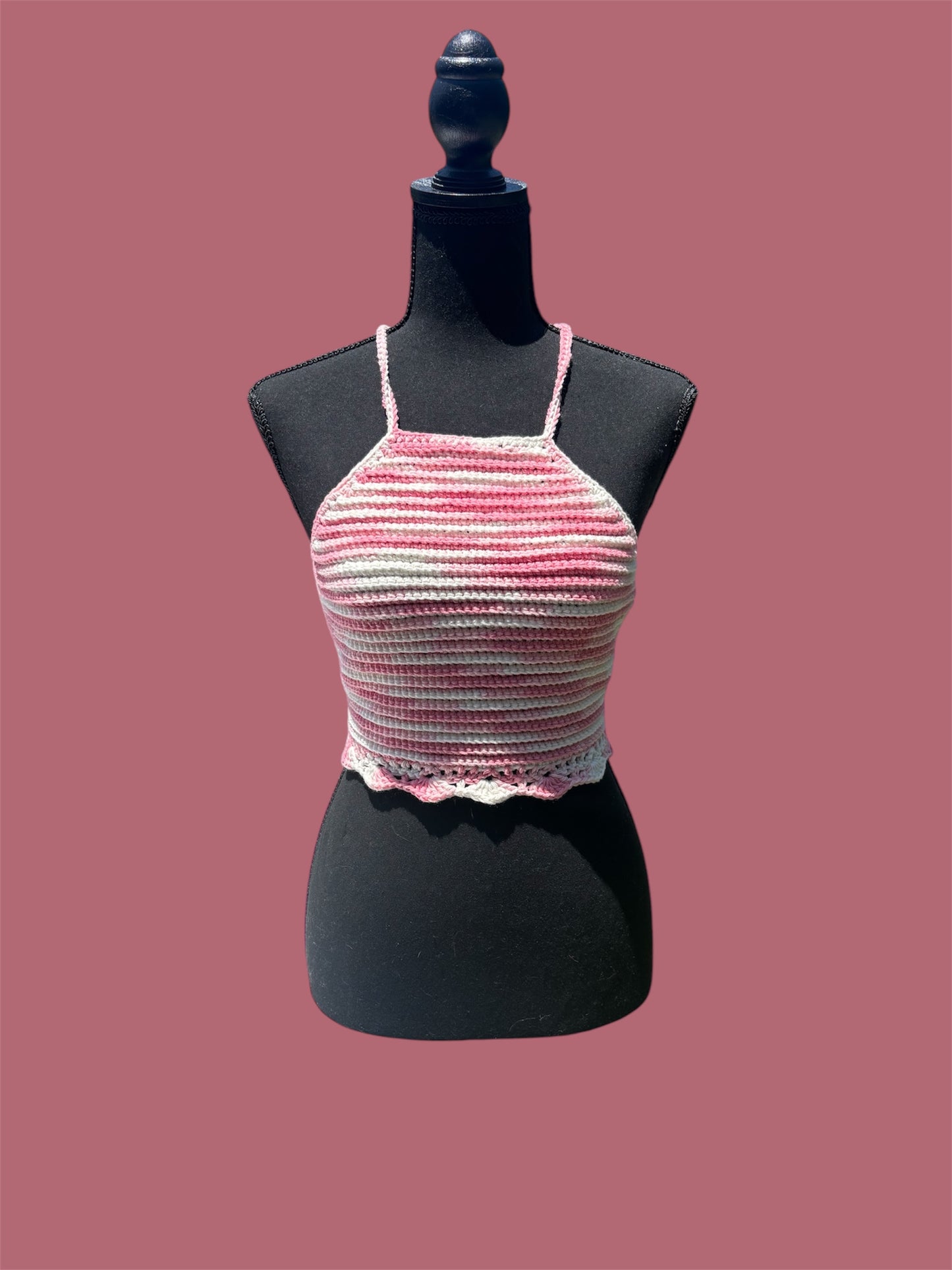 Strawberry Willow Crop Top - L