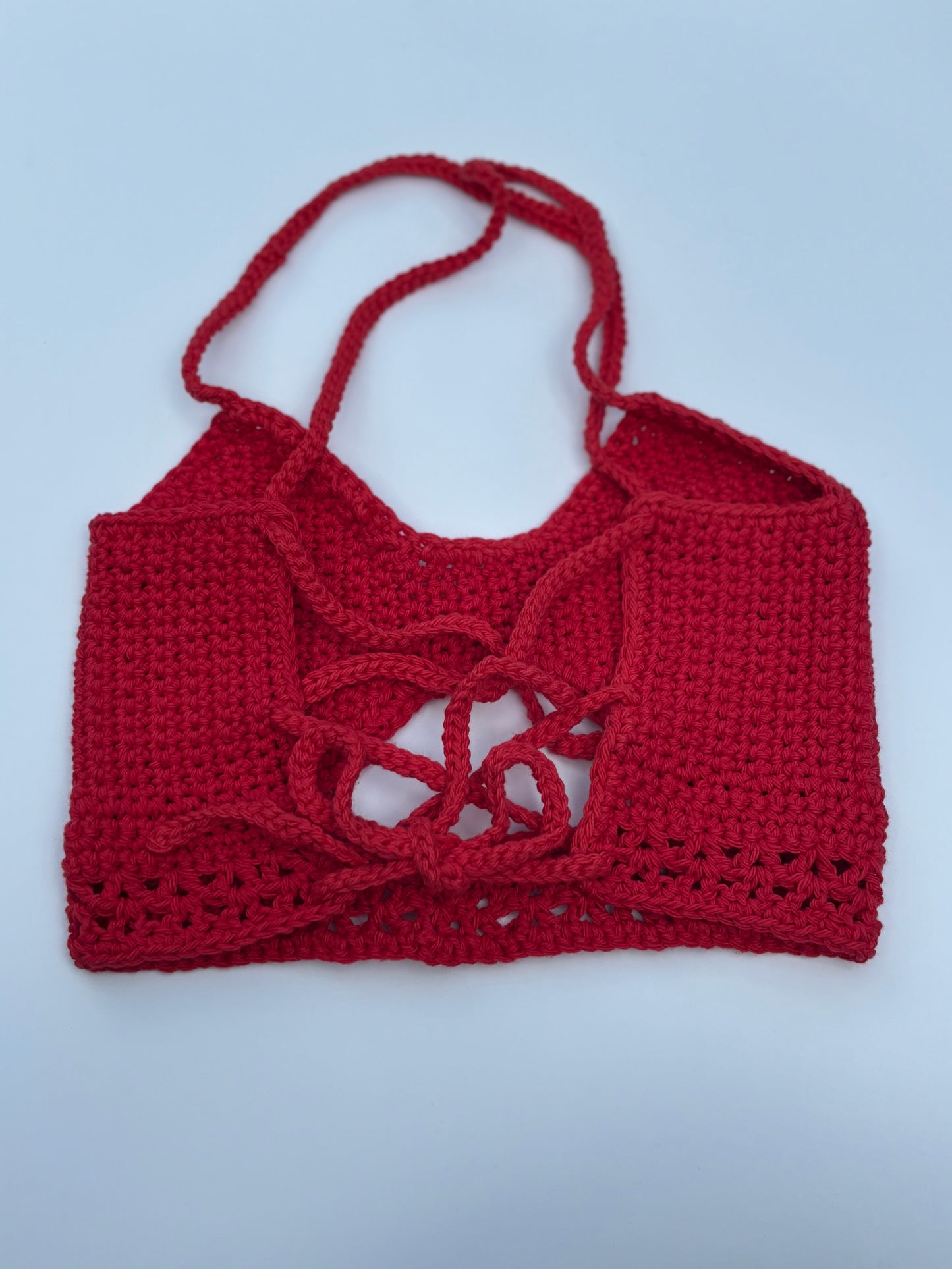 Red Sneak-a-Peek Crop Top - Medium