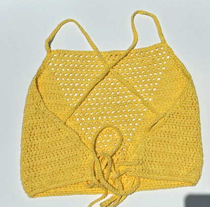 Yellow Valerie Crop Top - XL