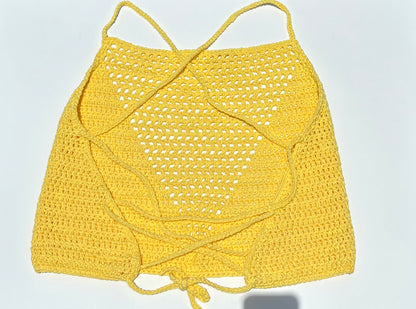 Yellow Valerie Crop Top - XXL