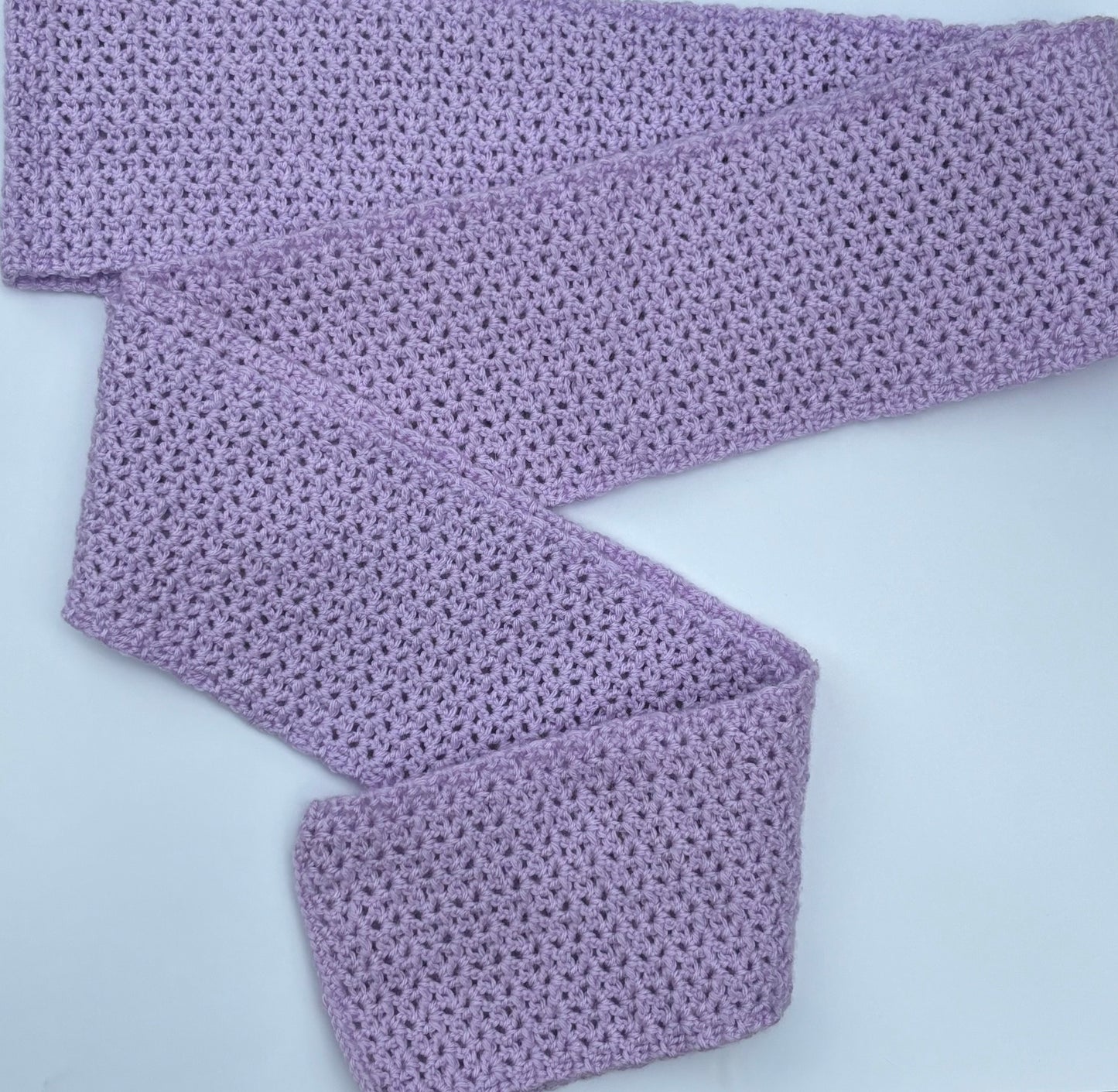 Lilac V-Stitch Scarf