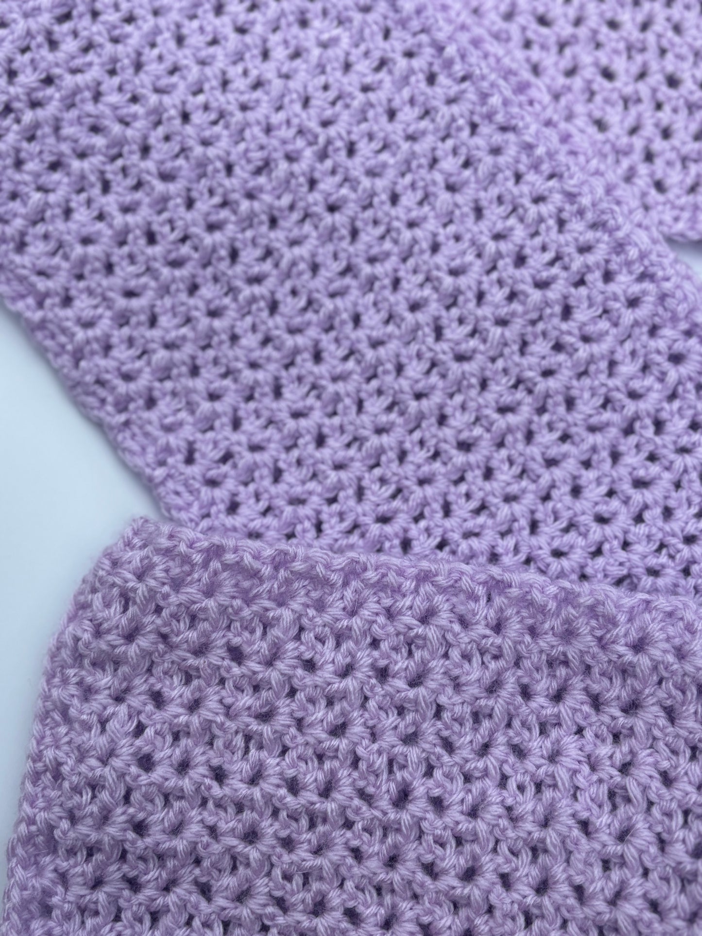 Lilac V-Stitch Scarf