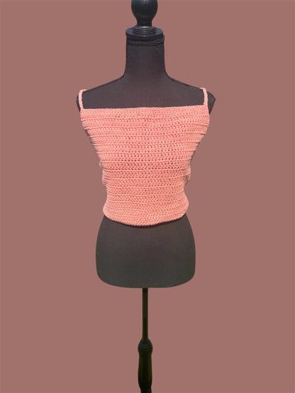 Coral Rose Solid Valerie Crop Top - XL