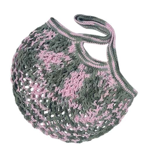 Pink Camo Mesh Market Bag