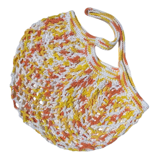 Creamsicle Mesh Market Bag