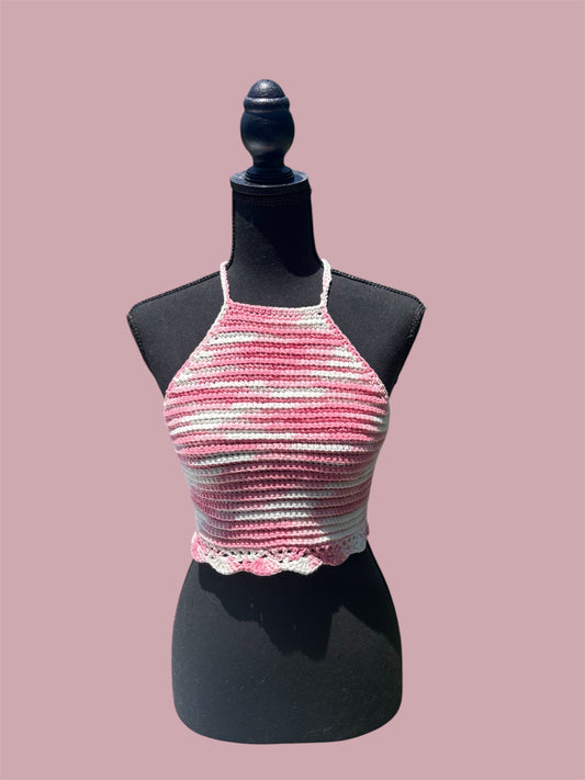 Strawberry Willow Crop Top - M