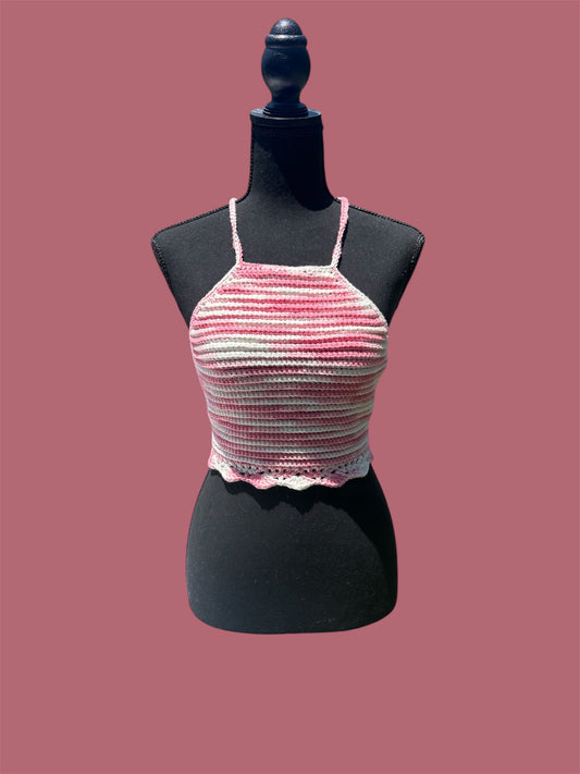 Strawberry Willow Crop Top - L
