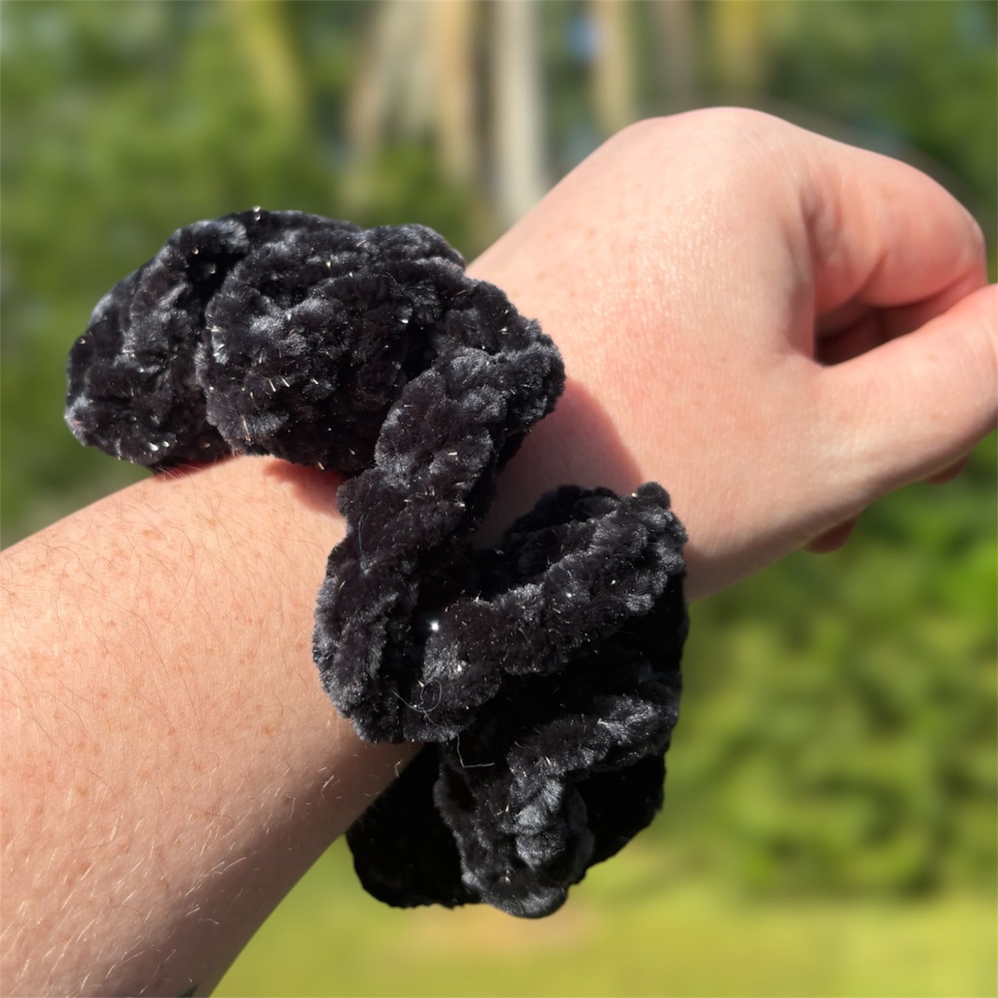 Licorice Sparkly Scrunchie