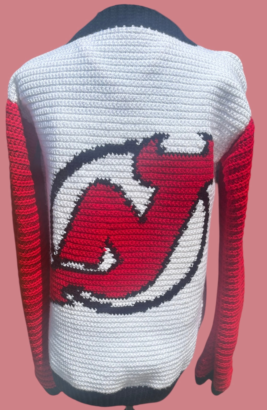 Devils Inspired Hockey Cardigan L/XL
